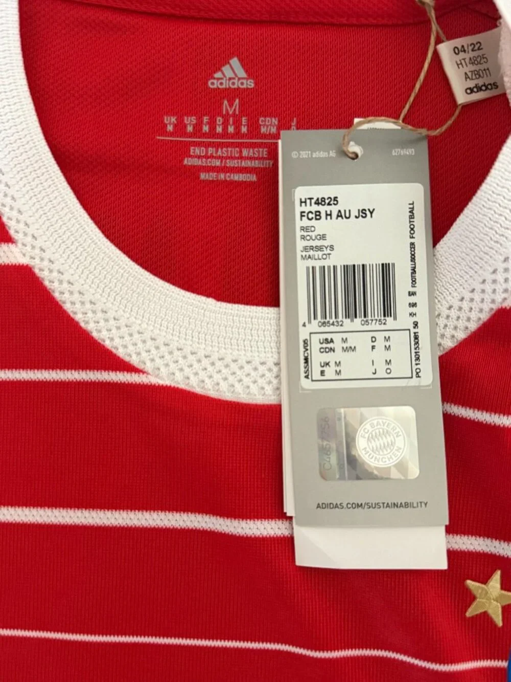 Official Men's Adidas Red Bayern Munich 2022/23 Home Authentic Jersey